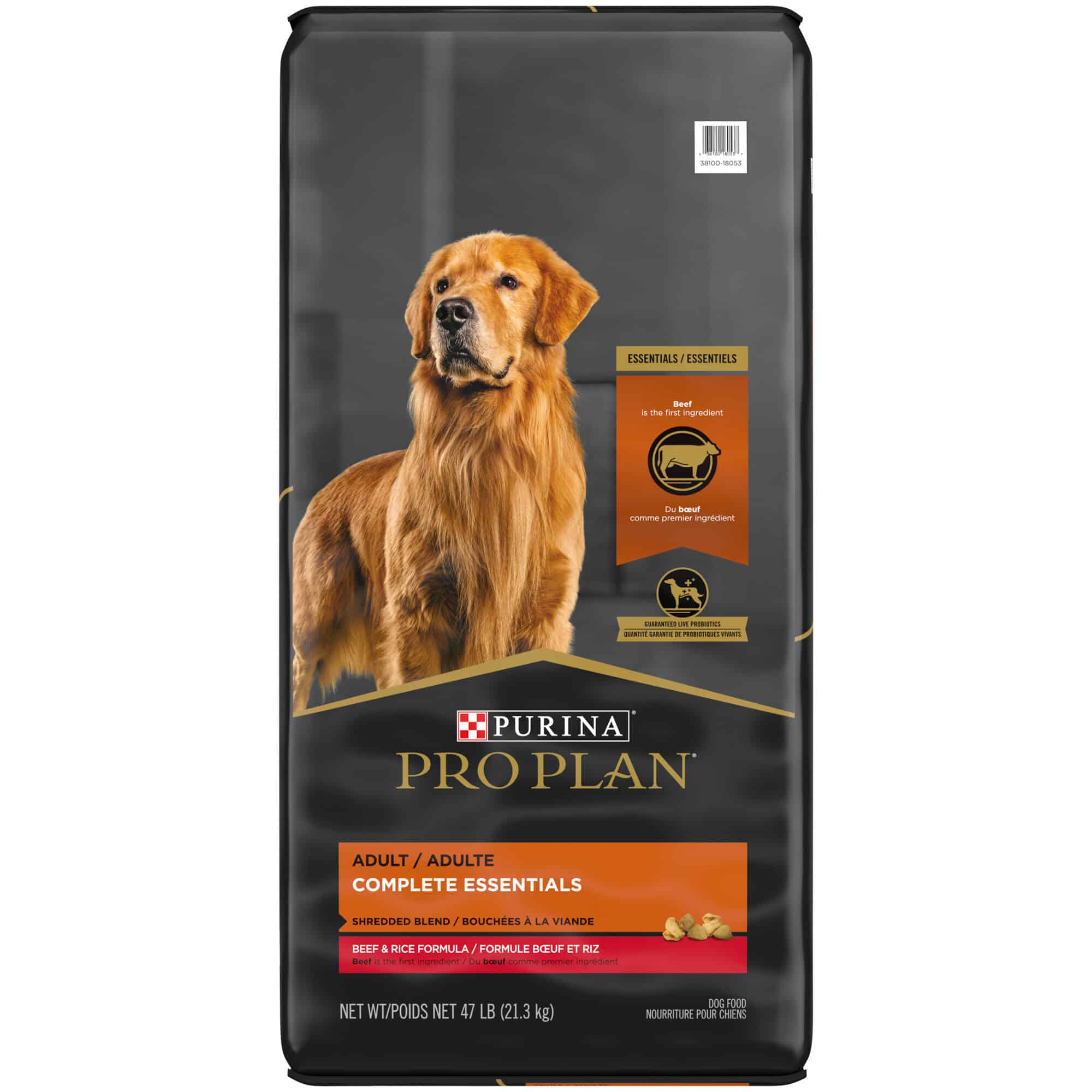Purina Pro Plan High Protein with Probiotics Shredded Blend Beef & Rice Formula Dry Dog Food, 47 lbs. Purina Pro Plan High Protein with Probiotics Shredded Blend Beef & Rice Formula Dry Dog Food, 47 lbs.