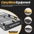 Arksen 64" Universal Black Roof Rack Cargo with Extension Car Top Luggage Holder Carrier Basket SUV