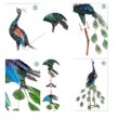 Chisheen Garden Decor Outdoor Statues, Metal Peacock Decor, Set of 2
