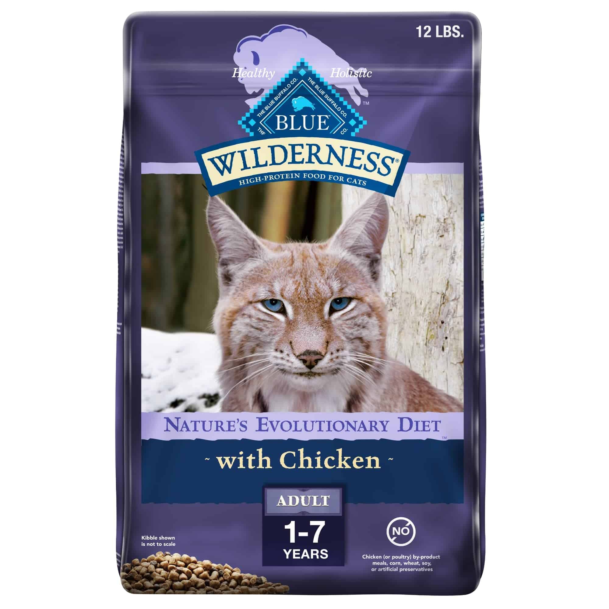 Blue Buffalo Blue Wilderness Natural Adult High Protein Chicken Dry Cat Food, 12 lbs. Blue Buffalo Blue Wilderness Natural Adult High Protein Chicken Dry Cat Food, 12 lbs.