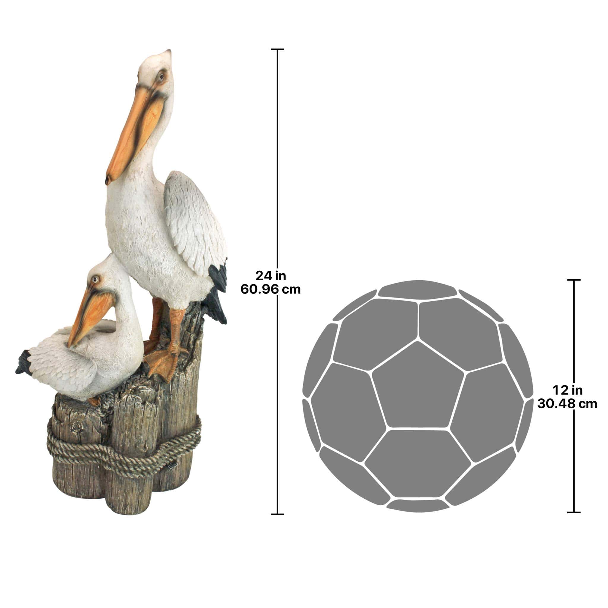 Design Toscano QL56458 Coastal Decor Ocean's Perch Pelicans Garden Bird Statue Design Toscano QL56458 Coastal Decor Ocean's Perch Pelicans Garden Bird Statue - Image 2