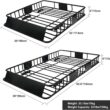 REDCAMP 64" x 39" x 6" Extendable Rooftop Rack Basket, 331LBS Roof Rack Cargo Carrier for SUV, Truck, Cars, Black