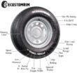 2-Pack Dually Dual Silver Grey Trailer Wheel Rim 16 Inch 16X6 8 Lug On 6.5 Inch