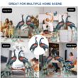 Chisheen Garden Decor Outdoor Statues, Metal Peacock Decor, Set of 2