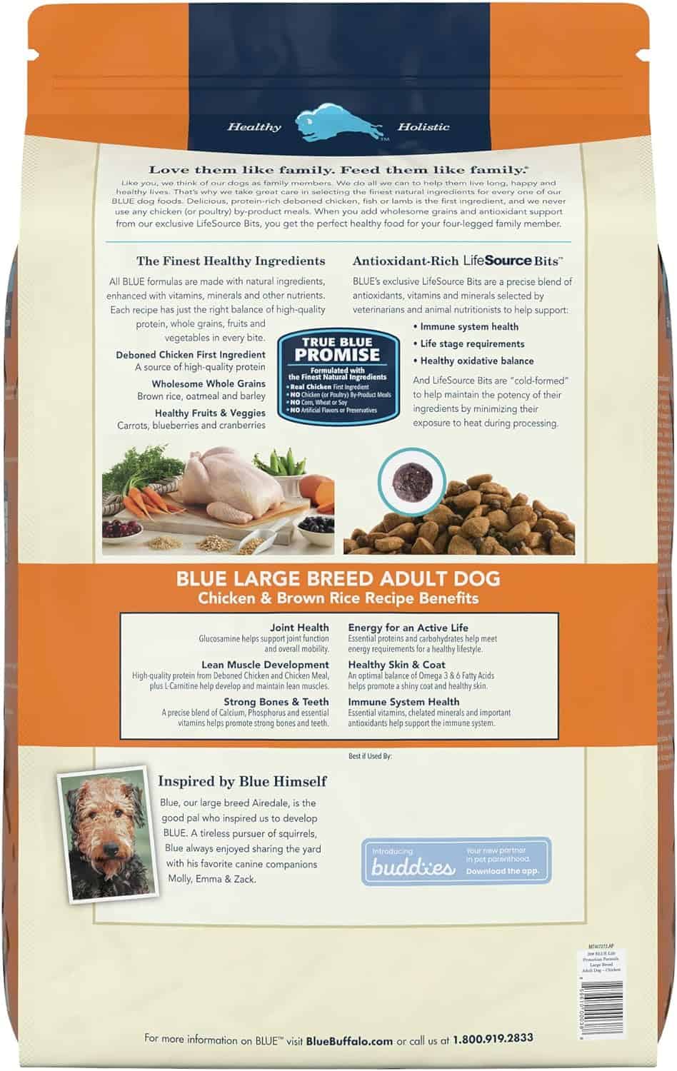 Blue Buffalo Blue Life Protection Formula Natural Adult Large Breed Chicken and Brown Rice Dry Dog Food, 30 lbs. Blue Buffalo Blue Life Protection Formula Natural Adult Large Breed Chicken and Brown Rice Dry Dog Food, 30 lbs. - Image 2