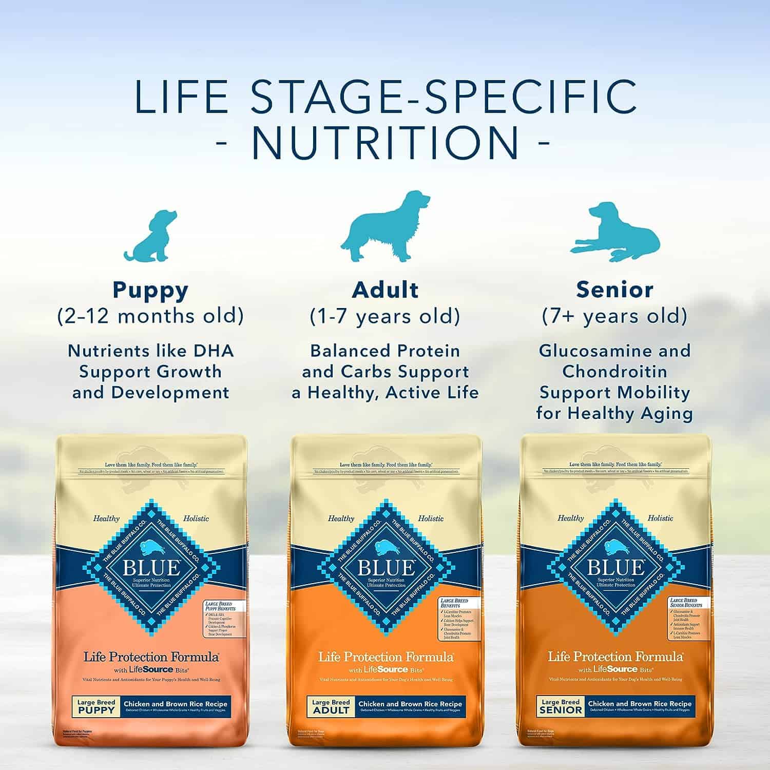 Blue Buffalo Blue Life Protection Formula Natural Adult Large Breed Chicken and Brown Rice Dry Dog Food, 30 lbs. Blue Buffalo Blue Life Protection Formula Natural Adult Large Breed Chicken and Brown Rice Dry Dog Food, 30 lbs. - Image 8