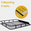 Universal Roof Rack Basket Car Top Luggage Carrier Cargo Holder Travel 48'' x 40''