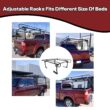 Kojem Universal Kayak Lumber Rack 1000 LBS Adjustable Truck Bed Rack Contractors Ladder Pickup Side Bar Long Cab Over-Cab