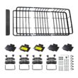 Leader Accessories 64'' Universal Roof Rack Cargo Carrier with Expandable Top Luggage Holder Basket