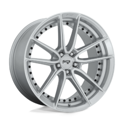 Niche 1PC Cast Aluminum Rim M221 22X10.5 5X115 GL-SLVR-MACH 20MM, M221220590+20