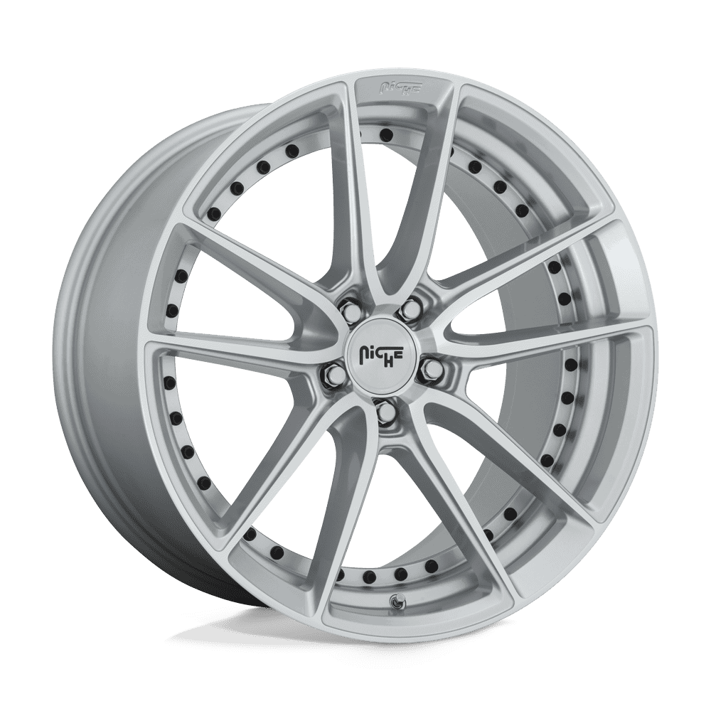 Niche 1PC Cast Aluminum Rim M221 22X10.5 5X115 GL-SLVR-MACH 20MM, M221220590+20 Niche 1PC Cast Aluminum Rim M221 22X10.5 5X115 GL-SLVR-MACH 20MM, M221220590+20