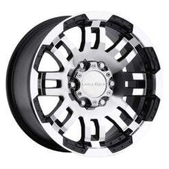 Vision Off-Road Warrior 17x8.5 6x135 25et Gloss Black Machined Face Wheel