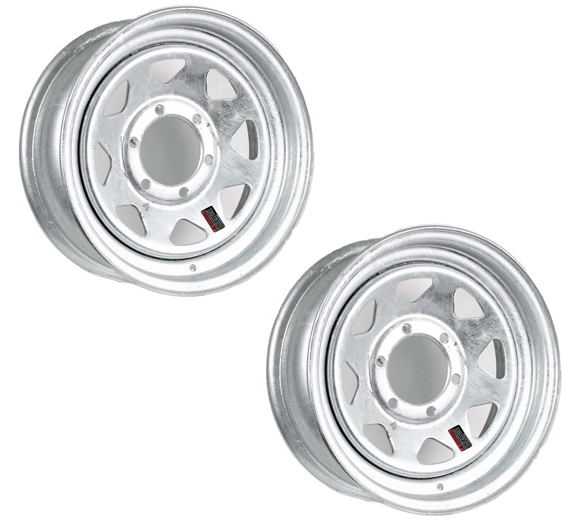 2-Pack eCustomrim Trailer Rims Wheels 15 in. 15X6 6 Lug Galvanized Spoke 2-Pack eCustomrim Trailer Rims Wheels 15 in. 15X6 6 Lug Galvanized Spoke
