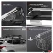 Black Roof Rail Rack Cross Bars Luggage Carrier Fits Hyundai Palisade 2020-2023