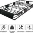 REDCAMP 64" x 39" x 6" Extendable Rooftop Rack Basket, 331LBS Roof Rack Cargo Carrier for SUV, Truck, Cars, Black