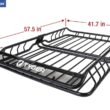 Tyger Auto TG-RK1B942B Heavy Duty Roof Mounted Cargo Basket Rack | L57.5" x W41.7" x H6.3"