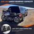 Kojem 79" Motorcycle Carrier Dirt Bike Rack 600 lbs Capacity Black Heavy Duty Steel 2" Hitch Mount Hauler w/ Loading Ramp