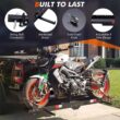 Kojem 79" Motorcycle Carrier Dirt Bike Rack 600 lbs Capacity Black Heavy Duty Steel 2" Hitch Mount Hauler w/ Loading Ramp