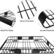 REDCAMP 64" x 39" x 6" Extendable Rooftop Rack Basket, 331LBS Roof Rack Cargo Carrier for SUV, Truck, Cars, Black