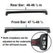 BRIGHTLINES Roof Rack Crossbars Replacement, a Set of 2pcs, Black Aluminum Top Cargo Rack