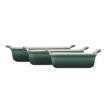 Le Creuset Heritage Open Rectangular Dishes, Set of 3 - Artichaut Le Creuset Heritage Open Rectangular Dishes, Set of 3 - Artichaut