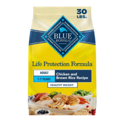Blue Buffalo Life Protection Formula Natural Adult Healthy Weight Chicken and Brown Rice Dry Dog Food, 30 lbs.