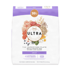 NUTRO ULTRA Adult High Protein Natural Dry Dog Food with a Trio of Proteins from Chicken, Lamb and Salmon, 30 lb. Bag