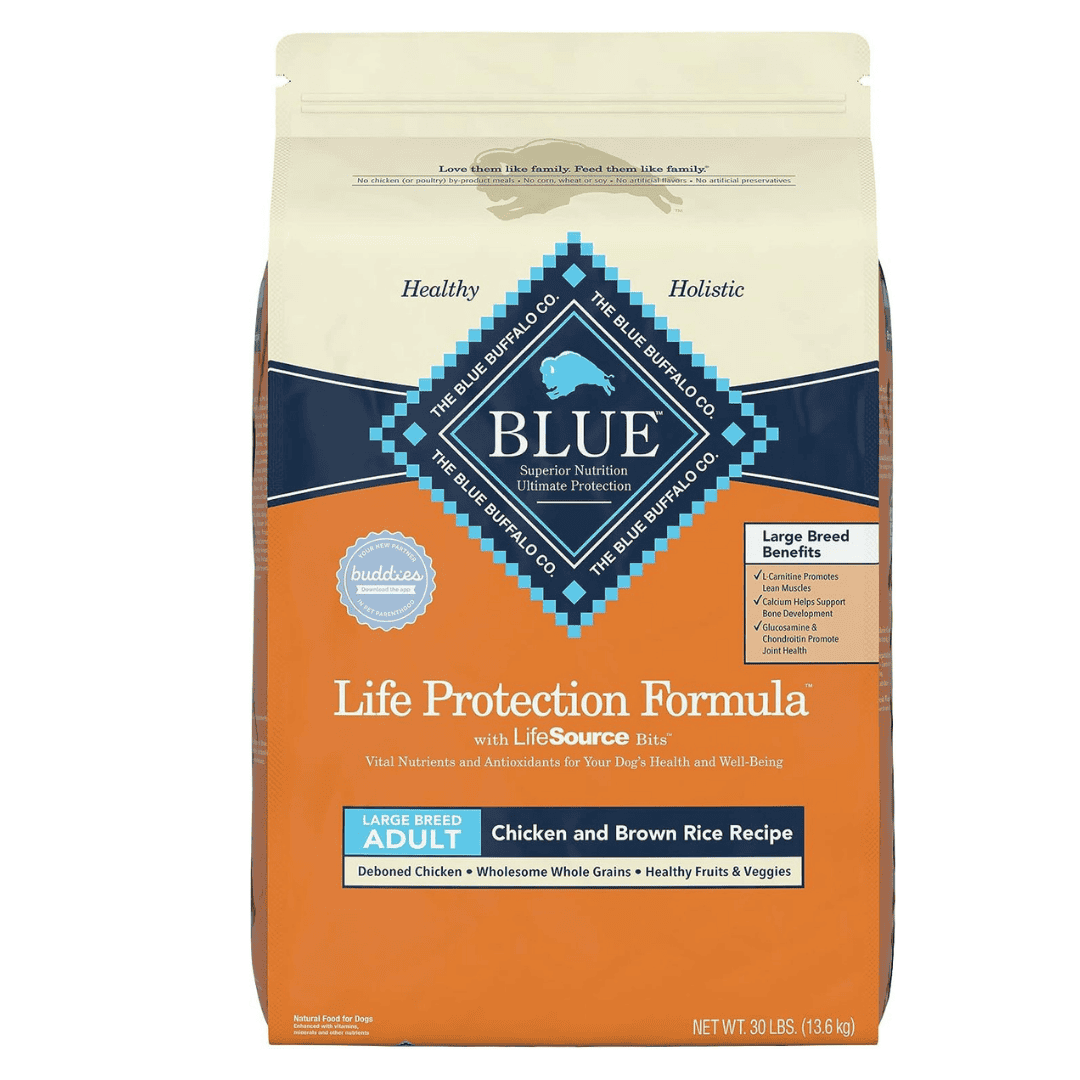 Blue Buffalo Blue Life Protection Formula Natural Adult Large Breed Chicken and Brown Rice Dry Dog Food, 30 lbs. Blue Buffalo Blue Life Protection Formula Natural Adult Large Breed Chicken and Brown Rice Dry Dog Food, 30 lbs.