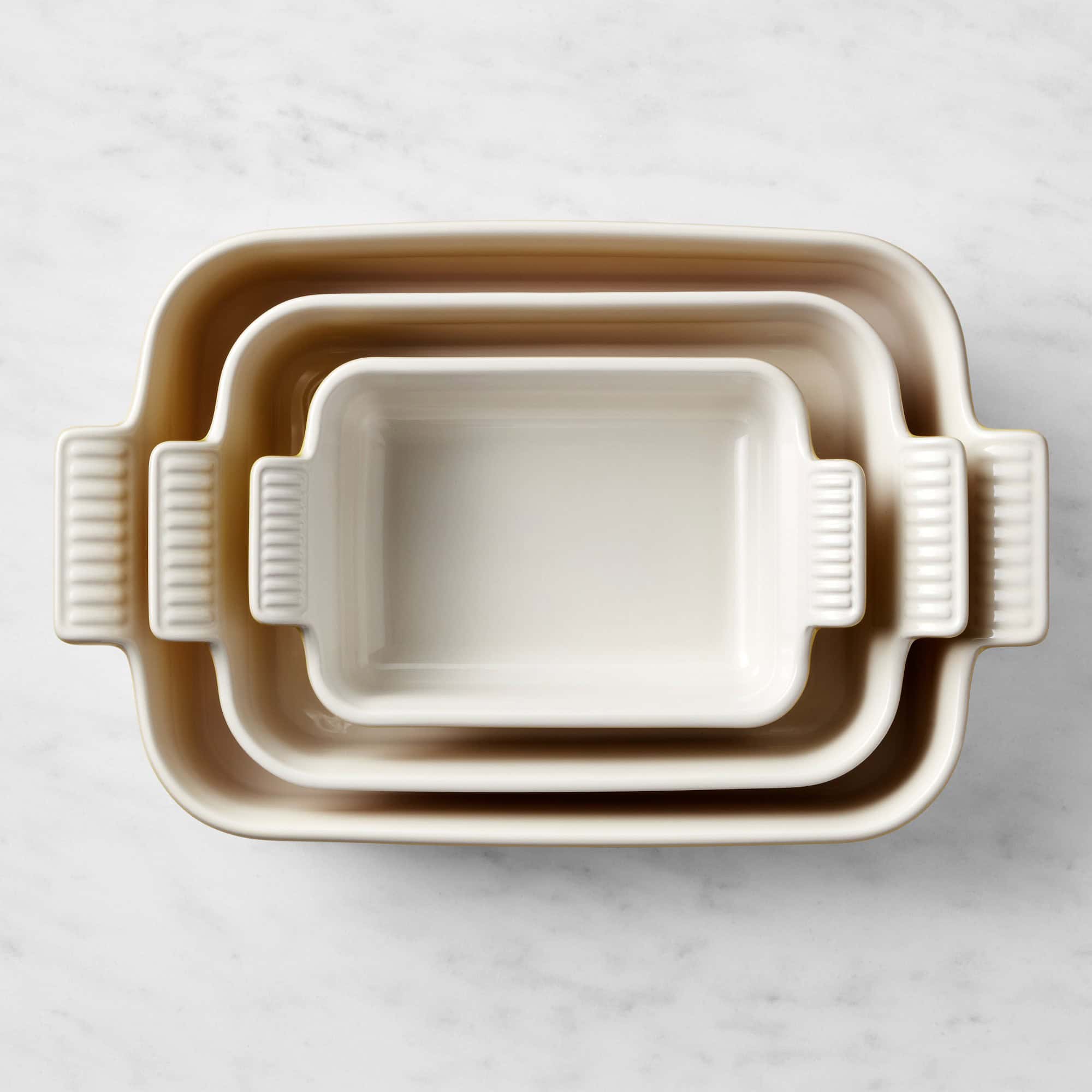 Le Creuset Heritage Open Rectangular Dishes, Set of 3 - Nectar Le Creuset Heritage Open Rectangular Dishes, Set of 3 - Nectar - Image 2