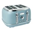 Haden Poole Blue Highclere 4 Slice Wide Slot Toaster