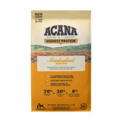 ACANA Grain Free, Highest Protein, Meadowland Dry Dog Food, 25 lbs.