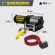 Champion 2000-lb. ATV/UTV Winch Kit - 12003