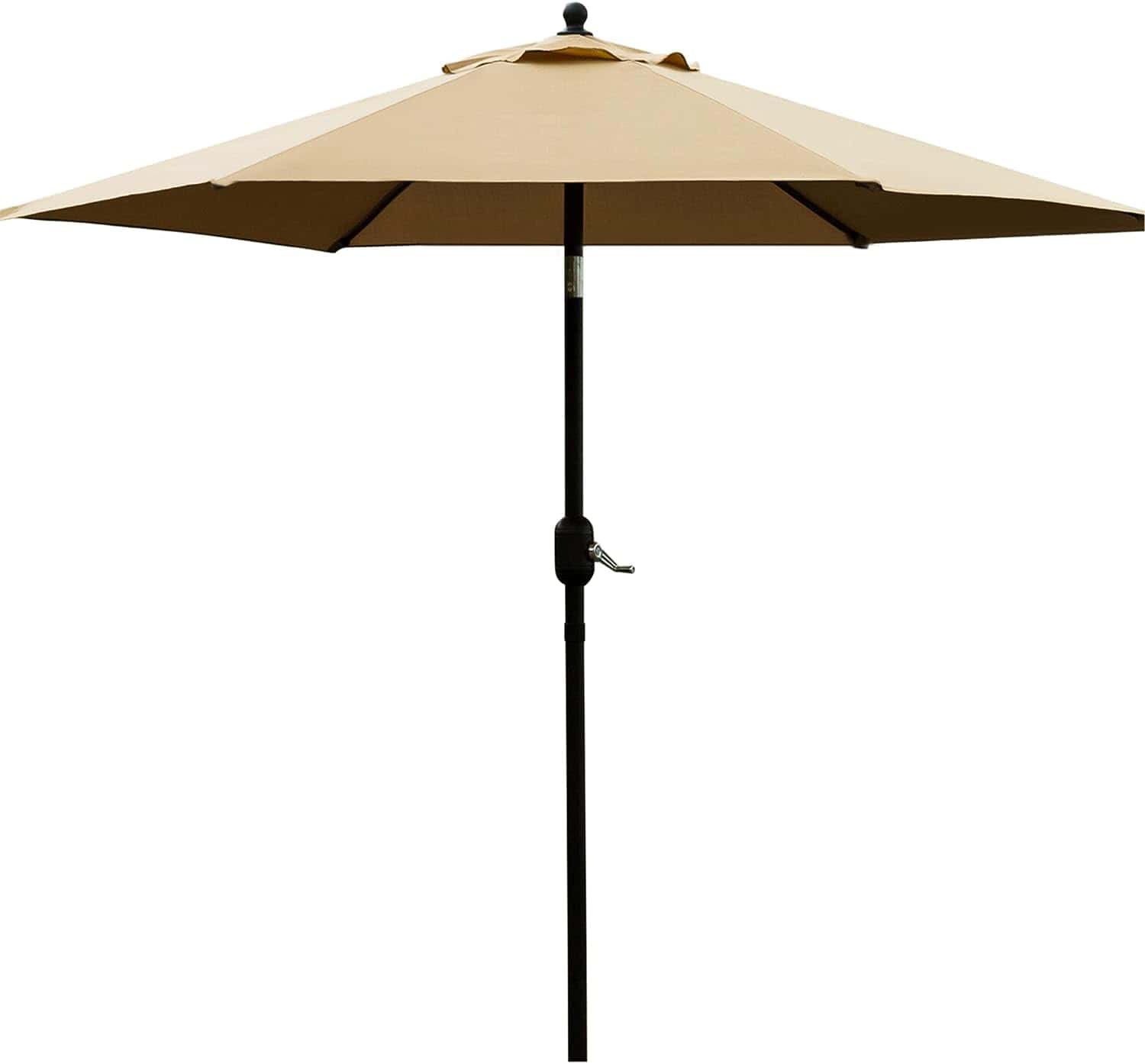 Sunnyglade 7.5' Patio Umbrella Outdoor Table Market Umbrella with Push Button Tilt/Crank, 6 Ribs (Tan) Sunnyglade 7.5' Patio Umbrella Outdoor Table Market Umbrella with Push Button Tilt/Crank, 6 Ribs (Tan) - 1