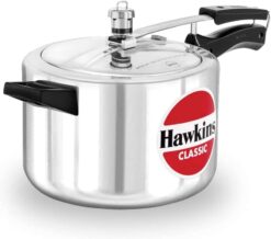 HAWKINS Classic CL50 5-Liter New Improved Aluminum Pressure Cooker, Small, Silver - 1
