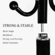Kertnic Metal Coat Rack Stand with Natural Marble Base, Free Standing Hall Tree with 12 Hooks for Hanging Scarf, Bag, Jacket, Home Entry-way Hat Hanger Organizer (Black) - 8