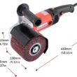 Handheld 1400W Metal Burnishing Machine,Electric Sander Polisher for Wood Stainless Steel Polishing with One Wheel,8 Variable Speed,Lock Switch,Auxiliary Handle(UL Certified) - 3