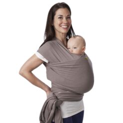 Boba Baby Wrap Carrier Newborn to Toddler - Stretchy Baby Wraps Carrier - Baby Sling - Hands-Free Baby Carrier Wrap - Baby Carrier Sling -Baby Carrier Newborn to Toddler 7-35 lbs (Grey) - 1