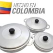 IMUSA USA Traditional Colombian Natural Caldero 3-Piece(1.5/3.5/7.0 Quart) Dutch Oven Set, Silver, Small - 2