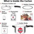 HAWKINS Classic CL50 5-Liter New Improved Aluminum Pressure Cooker, Small, Silver - 5