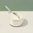 Caraway Nonstick Ceramic Sauce Pan with Lid (3 qt) - Non Toxic, PTFE & PFOA Free - Oven Safe & Compatible with All Stovetops (Gas, Electric & Induction) - Cream - 3
