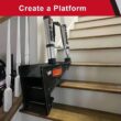 Ladder Leveler,Pitch Hopper, Ladder Stabilizer, Stair Ladder with Storage, Ladder Leveling Tool,Ladder Jacks,Easy to Use,Stable Platform for All Surfaces,Extension Ladder Accessories for Uneven Ground - 9