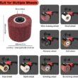 Handheld 1400W Metal Burnishing Machine,Electric Sander Polisher for Wood Stainless Steel Polishing with One Wheel,8 Variable Speed,Lock Switch,Auxiliary Handle(UL Certified) - 5
