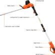 GARCARE Electric Pole Hedge Trimmer, Power Hedge Trimmer with 20 inch Dual-Action Laser Cut & Adjustable Cutting Head, 4.8Amp, 600W, Corded - 4
