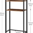HOOBRO Over The Toilet Storage, 3-Tier Industrial Bathroom Organizer, Shelves with Adjustable Feet, Easy to Assembly, Rustic Brown BF41TS01 - 5
