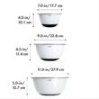OXO Good Grips 3-Piece Stainless-Steel Mixing Bowl Set, White - 6