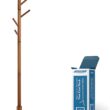 MELDEVO Wooden Tree Coat Rack Stand, 6 Hooks - 3 Adjustable Sizes Free Standing Coat Rack, Hallway/Entryway Coat Hanger Stand for Clothes, Suits, Accessories - 1