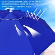 AMMSUN 6.5ft twice folded Portable beach umbrella with sand anchor windproof AMMSUN 6.5ft twice folded Portable beach umbrella with sand anchor windproof,Push Button Tilt and Air vent UV 50+ Protection Fits in a large Suitcase for Patio Garden Beach Pool Backyard Blue - 5