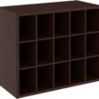 ClosetMaid 15 Cube Stackable Storage Organizer for Shoes, Bags, Crafts, Hobbies with Wood Shelves, for Closet, Entryway or Mudroom, Espresso - 1