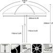 AMMSUN 7ft Heavy Duty High Wind Beach Umbrella Parasols with sand anchor & Tilt Sun Shelter AMMSUN 7ft Heavy Duty High Wind Beach Umbrella Parasols with sand anchor & Tilt Sun Shelter, UV 50+ Protection Outdoor Sunshade Umbrellas Carry Bag for Patio Garden Pool Backyard Stripe Blue - 6