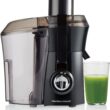Hamilton Beach Juicer Machine, Big Mouth Large 3” Feed Chute for Whole Fruits and Vegetables, Easy to Clean, Centrifugal Extractor, BPA Free, 800W Motor, Black - 1